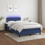 Cama box spring con colchón y LED tela azul 120x200 cm de , Camas y somieres - Ref: Foro24-3133067, Precio: 389,69 €, Descuen...