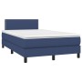 Cama box spring con colchón y LED tela azul 120x200 cm de , Camas y somieres - Ref: Foro24-3133067, Precio: 389,69 €, Descuen...