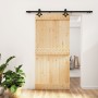 Puerta corredera con herrajes madera maciza de pino 95x210 cm en Puertas | Comprar online en Foru.es