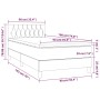 Cama box spring colchón y LED terciopelo verde oscuro 90x190 cm de , Camas y somieres - Ref: Foro24-3134558, Precio: 299,89 €...