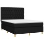 Cama box spring colchón y luces LED tela negro 140x200 cm de , Camas y somieres - Ref: Foro24-3135679, Precio: 516,98 €, Desc...