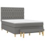 Cama box spring con colchón tela gris oscuro 140x200 cm de , Camas y somieres - Ref: Foro24-3137398, Precio: 552,56 €, Descue...