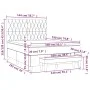Boxspringbett mit schwarzer Stoffmatratze 140x190 cm von , Betten und Lattenroste - Ref: Foro24-3137391, Preis: 513,69 €, Rab...