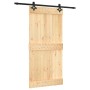 Puerta corredera con herrajes madera maciza de pino 100x210 cm en Puertas | Comprar online en Foru.es