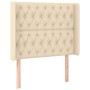 Cama box spring colchón y luces LED tela crema 90x200 cm de , Camas y somieres - Ref: Foro24-3138530, Precio: 356,35 €, Descu...