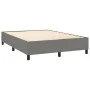 Box spring bed mattress and LED lights dark gray fabric 140x200 cm by , Beds and slatted bases - Ref: Foro24-3138558, Price: ...