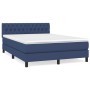 Cama box spring con colchón tela azul 140x200 cm de , Camas y somieres - Ref: Foro24-3140303, Precio: 433,23 €, Descuento: %