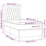 Cama box spring con colchón tela color crema 90x200 cm de , Camas y somieres - Ref: Foro24-3141990, Precio: 339,82 €, Descuen...
