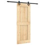 Puerta corredera con herrajes madera maciza de pino 80x210 cm en Puertas | Comprar online en Foru.es