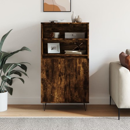 Aparador alto madera contrachapada roble ahumado 60x36x110 cm de , Aparadores - Ref: Foro24-831489, Precio: 77,03 €, Descuent...