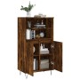 Aparador alto madera contrachapada roble ahumado 60x36x110 cm de , Aparadores - Ref: Foro24-831489, Precio: 77,03 €, Descuent...