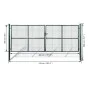Garden mesh fence, 415 x 200 cm / 400 x 150 cm by vidaXL, garden gates - Ref: Foro24-141391, Price: 525,70 €, Discount: %