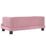 Cama para perros de terciopelo rosa 80x45x30 cm en Camas para perros | Comprar online en Foru.es
