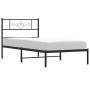 Estructura de cama con cabecero metal negro 90x200 cm de , Camas y somieres - Ref: Foro24-355260, Precio: 63,53 €, Descuento: %