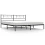Bed frame with black metal headboard 200x200 cm by , Beds and slatted bases - Ref: Foro24-355274, Price: 111,56 €, Discount: %