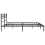 Bed frame with black metal headboard 200x200 cm by , Beds and slatted bases - Ref: Foro24-355274, Price: 111,56 €, Discount: %
