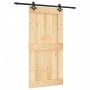 Puerta corredera con herrajes madera maciza de pino 100x210 cm en Puertas | Comprar online en Foru.es