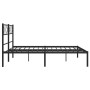 Estructura de cama con cabecero metal negro 150x200 cm de , Camas y somieres - Ref: Foro24-372279, Precio: 95,03 €, Descuento: %