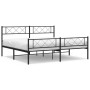 Estructura de cama cabecero y estribo metal negro 183x213 cm de , Camas y somieres - Ref: Foro24-372300, Precio: 121,06 €, De...