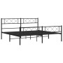 Estructura de cama cabecero y estribo metal negro 183x213 cm de , Camas y somieres - Ref: Foro24-372300, Precio: 121,06 €, De...