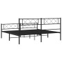 Estructura de cama cabecero y estribo metal negro 183x213 cm de , Camas y somieres - Ref: Foro24-372300, Precio: 121,06 €, De...