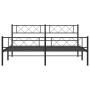 Estructura de cama cabecero y estribo metal negro 200x200 cm de , Camas y somieres - Ref: Foro24-372302, Precio: 125,90 €, De...