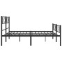 Estructura de cama cabecero y estribo metal negro 200x200 cm de , Camas y somieres - Ref: Foro24-372302, Precio: 125,90 €, De...