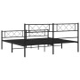 Estructura de cama cabecero y estribo metal negro 200x200 cm de , Camas y somieres - Ref: Foro24-372302, Precio: 125,90 €, De...