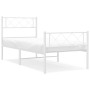 Estructura cama metal con cabecero y pie cama blanca 80x200 cm de , Camas y somieres - Ref: Foro24-372335, Precio: 69,51 €, D...