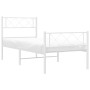 Estructura cama metal con cabecero y pie cama blanca 80x200 cm de , Camas y somieres - Ref: Foro24-372335, Precio: 69,51 €, D...