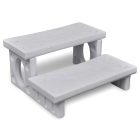 Escalones para bañera de hidromasaje blanco de vidaXL, Accesorios para piscinas y spa - Ref: Foro24-90716, Precio: 110,78 €, ...