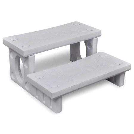 Escalones para bañera de hidromasaje blanco de vidaXL, Accesorios para piscinas y spa - Ref: Foro24-90716, Precio: 110,78 €, ...