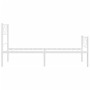 Estructura cama metal con cabecero y pie cama blanca 80x200 cm de , Camas y somieres - Ref: Foro24-372335, Precio: 69,51 €, D...