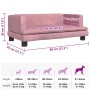 Cama para perros de terciopelo rosa 80x45x30 cm en Camas para perros | Comprar online en Foru.es
