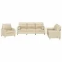 Juego de sofás con cojines 3 piezas tela crema de , Sofás - Ref: Foro24-3201260, Precio: 611,69 €, Descuento: %
