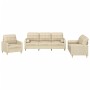 Juego de sofás con cojines 3 piezas tela crema de , Sofás - Ref: Foro24-3201260, Precio: 590,79 €, Descuento: %