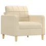 Sofa set with cushions 3 pieces cream fabric by , Sofas - Ref: Foro24-3201260, Price: 611,69 €, Discount: %