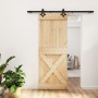 Puerta corredera con herrajes madera maciza de pino 80x210 cm en Puertas | Comprar online en Foru.es