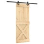 Puerta corredera con herrajes madera maciza de pino 80x210 cm en Puertas | Comprar online en Foru.es