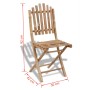 Juego de comedor de jardín plegable 5 piezas de bambú de vidaXL, Conjuntos de jardín - Ref: Foro24-41497, Precio: 265,68 €, D...