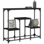 Black engineered wood console table 89.5x28x76 cm by , Side tables - Ref: Foro24-833383, Price: 52,67 €, Discount: %