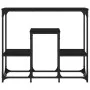 Black engineered wood console table 89.5x28x76 cm by , Side tables - Ref: Foro24-833383, Price: 52,67 €, Discount: %
