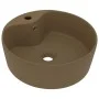 Luxurious washbasin with matte cream ceramic overflow 36x13 cm by , Sinks - Ref: Foro24-147040, Price: 48,51 €, Discount: %