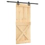 Puerta corredera con herrajes madera maciza de pino 85x210 cm en Puertas | Comprar online en Foru.es