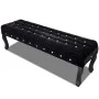 Black velvet bench with crystal buttons by , Benches for halls and storage - Ref: Foro24-241263, Price: 183,59 €, Discount: %