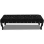 Black velvet bench with crystal buttons by , Benches for halls and storage - Ref: Foro24-241263, Price: 183,59 €, Discount: %