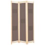 Biombo divisor de 3 paneles de tela marrón 120x170x4 cm de , Divisores de ambientes - Ref: Foro24-248179, Precio: 52,41 €, De...