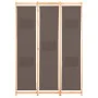 Biombo divisor de 3 paneles de tela marrón 120x170x4 cm de , Divisores de ambientes - Ref: Foro24-248179, Precio: 51,70 €, De...
