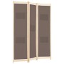 Biombo divisor de 3 paneles de tela marrón 120x170x4 cm de , Divisores de ambientes - Ref: Foro24-248179, Precio: 52,41 €, De...