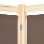 Biombo divisor de 3 paneles de tela marrón 120x170x4 cm de , Divisores de ambientes - Ref: Foro24-248179, Precio: 51,70 €, De...